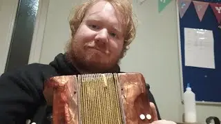 Showing my progress on my Grandpa’s old Melodeon 🪗 that he lent me