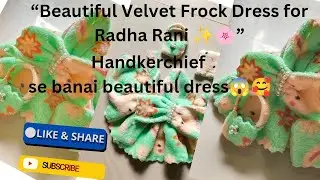 🌸Soft Floral Frock Dress for Radha Rani &ndash; Handmade, Velvet Fabric | handkerchief dress 