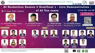 AI Hackathon S3: Semifinal 1 - Live Demonstration of AI Use Cases