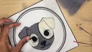 Dog Needle Felting Tutorial for Beginners | Painting with Felt Dog Kit
