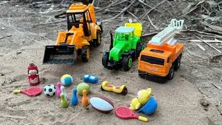 Mini Tractor and JCB Playground Video | Toy Construction Fun for Kids | Tractor Jcb Video | ToyXtra