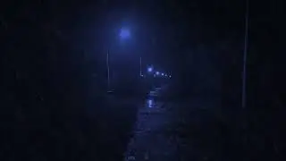 Rainy Night Blue Lighting Dark Video | Copyright Free | Footage Videos