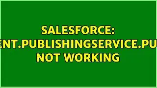 Salesforce: KbManagement.PublishingService.publishArticle not working