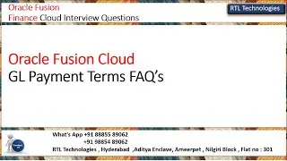 Oracle Fusion Finance | Cloud | Payment Terms  | Accounts Payable |Interview Questions | Placement