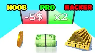 Money Rush Gameplay - NOOB vs PRO vs HACKER (iOS/Android)