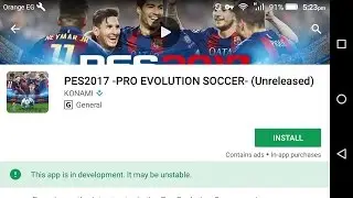 Install Pes 2017 For Android From Play Store