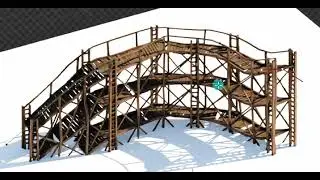 Blender : WIP wooden scaffolding using Geometry Nodes v2
