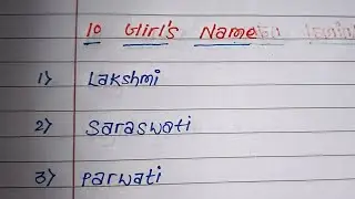 10 girl name in english // girls name in english // Arvind classes