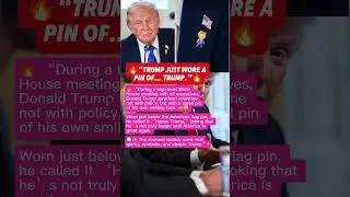 Дональд Трамп стал вирусным в интернете, появившись в Белом доме с значком &laquo;Счастливый Трамп&raquo;.