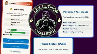 HOW TO COMPLETE THE LEX LUTHOR CHALLENGE | becoming a CEO | escaping from prison || Bitlife