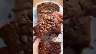 Brown butter chocolate chip banana bread ( recipe in caption)