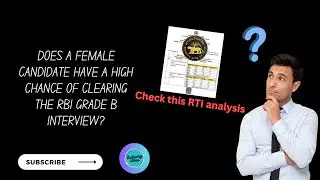Analysis of Gender wise selection ratio in RBI Grade B interview!