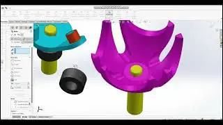 SOLIDWORK  - Spherical Geneva Mechanism