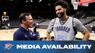 One on One + Shootaround Media Availability with Ajay Mitchell | October 7, 2024 | OKC Thunder