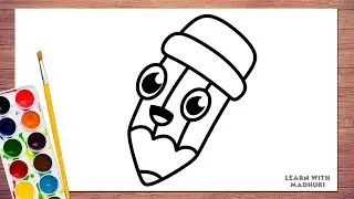 How to Draw a Pencil 📝 | Pencil Drawing for Kids | Tori Drawings