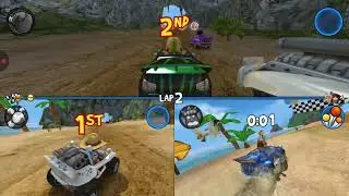 Beach Buggy Racing | 3 Player Split Screen Chaos! (Arabic Gameplay) - Part 95