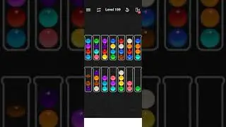 Level 159 of Ball Sort Color water Puzzle
