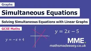 Graphs - Solving Simultaneous Equations with Graphs Linear