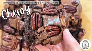 How to Make Chewy Fudgey Chocolate Bourbon Pecan Brownies (From Scratch!) - Happy Bake Day