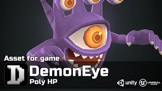 Poly HP - DemonEye | 3D | For UE/Unity | Game Ready