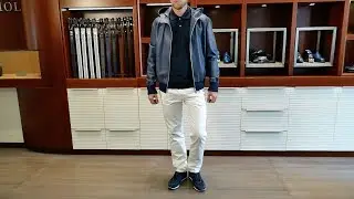 Мужской неформальный образ от TOD'S и Berluti: куртка B-Way, поло, джинсы, кроссовки, review