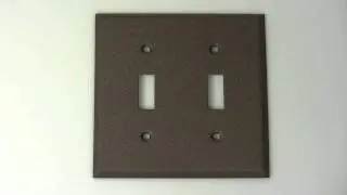 Two Toggle Textured Bronze wall plate cover