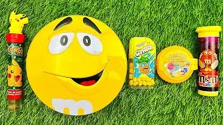 Satisfying Video | Unpacking & Mixing Color Candy in Blue and Yellow and Red, Pink Big Mentos ASMR