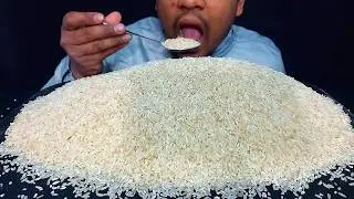 ASMR EATING HARD RAW RICE | RAW RICE EATING CHALLENGE | RAW RICE MUKBANG