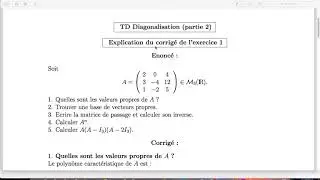 Exercice 1- Diagonalisation