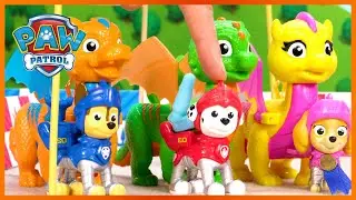Rescue Knights Compete in the Dragon Games! - PAW Patrol Compilation - Toy Pretend Play for Kids