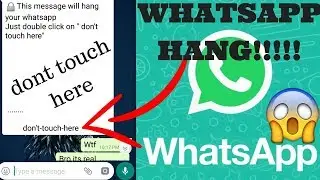 dont touch here whatsapp hang explained