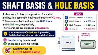 Hole Basis and Shaft Basis System : GATE Metrology Basics : SSC JE Mechanical