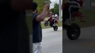 Learning to wheelie a Honda Grom