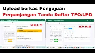 Upload berkas Pengajuan Perpanjangan Daftar TPQ / LPQ Online Pada SIPDAR