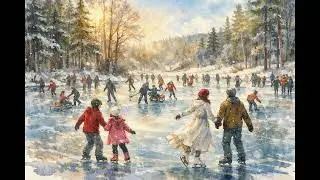 Winter Forest Ice Rink ❄️ A Day on a Frozen Lake