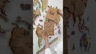 3D WOODEN WORLD MAP LIGHT LED 2.0 #worldmap #travel #map #homedecor #handmade