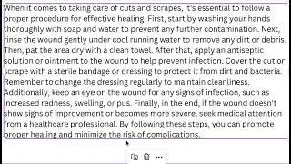 First Aid, Part 9, Unit 4, Activities, Class 10, English, FBISE