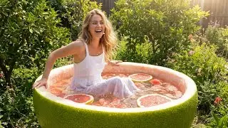 Which fruit-themed bathtub would you choose? | 🤔 Relaxing ASMR AI Bathtub