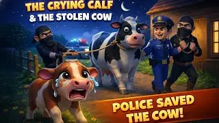 &ldquo;The Crying Calf & the Stolen Cow 🐄| Moral Kids Story About Police and Honesty |Short Bedtime Story&rdquo;