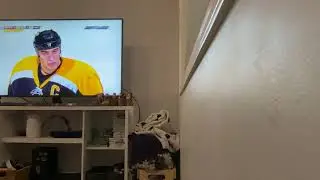 NHL legacy edition gameplay flames VS Bruins ft my dad
