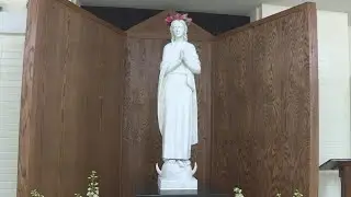 Commemorative statue returned to Our Lady of Angels fire site