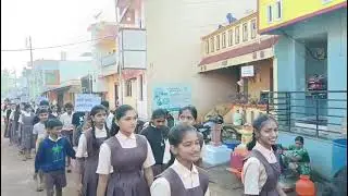 राजश्री शाहू विद्यालय व ज्यूनिअर कॉलेज शिनोळी येथे कॉपी विरोधी जनजागृती रॅली , विद्यार्थ्यांचा सहभाग