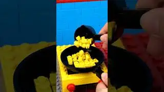 Satisfying LEGO ASMR Cooking 🍳 Giant Brick Sandwich & Breakfast! 🧱 #Shorts