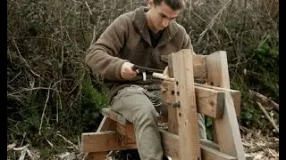 Log to green wood chair