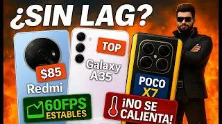Top 7 CELULARES BARATOS para JUGAR FREE FIRE en 2025 (Sin LAG ni Calentarse) 🔥