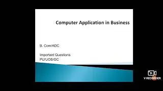 Important Questions Computer B. Com/ADC