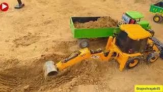 Buliding a big river using rc vehicles 🔥 with concrete rc jcb@brajeshrajak45 