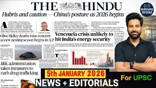 5 JANUARY 2026 The Hindu Daily News Analysis for UPSC, RBI, NABARD, SSC& More|UPSC Current Affairs