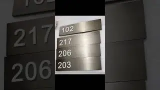 Brushed Metal Sign &mdash; Custom Room Number, Classroom & Office Door Signs for Hotels and Buildings