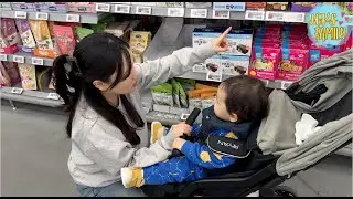 Casi 15 meses y no puedo dejar a mi bebé comer solo… 🤯 Fuimos al super | Comida para bebé en Corea